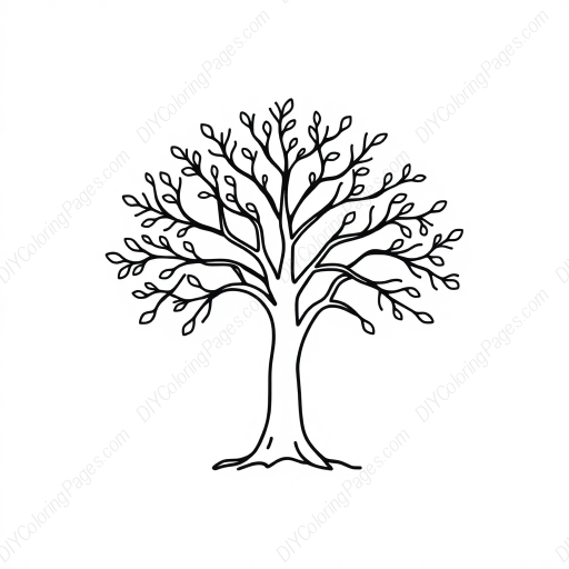 Free Printable tree of life - tree, life Coloring Page for Kids and Adults - High Quality PDF & PNG Download