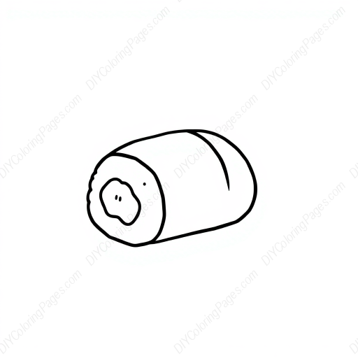 Free Printable sushi roll - sushi roll Coloring Page for Kids and Adults - High Quality PDF & PNG Download