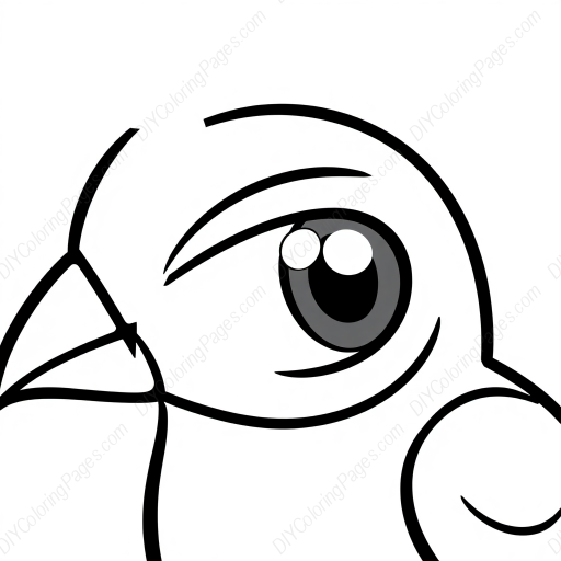 Free Printable bird eye - bird, eye Coloring Page for Kids and Adults - High Quality PDF & PNG Download