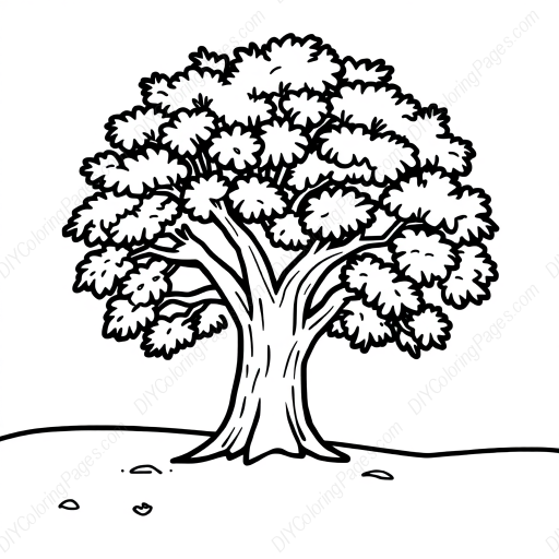 tree - tree coloring page