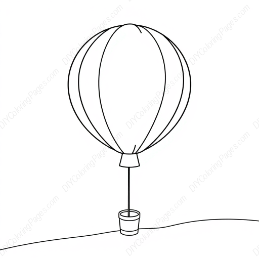 easy balloon - easy, balloon coloring page