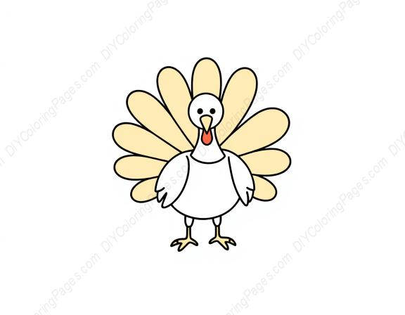 Free Printable thanksgiving turkey - turkey, thanksgiving Coloring Page for Kids and Adults - High Quality PDF & PNG Download