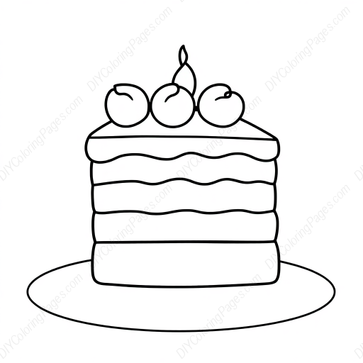 cake - cake coloring page