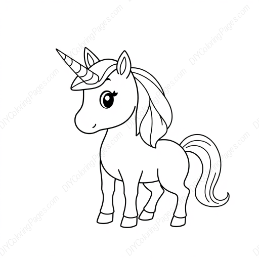 unicorn - unicorn coloring page
