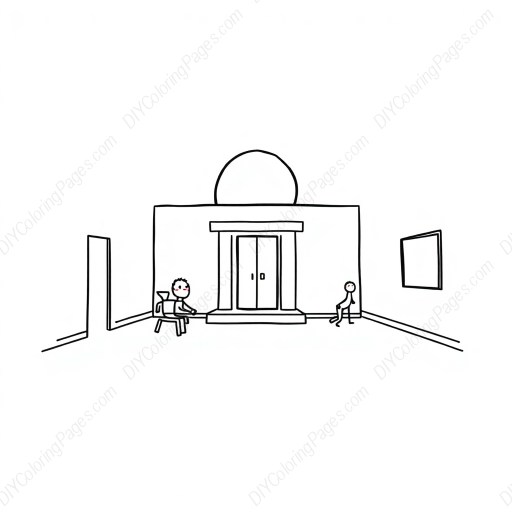 Free Printable museum - museum Coloring Page for Kids and Adults - High Quality PDF & PNG Download