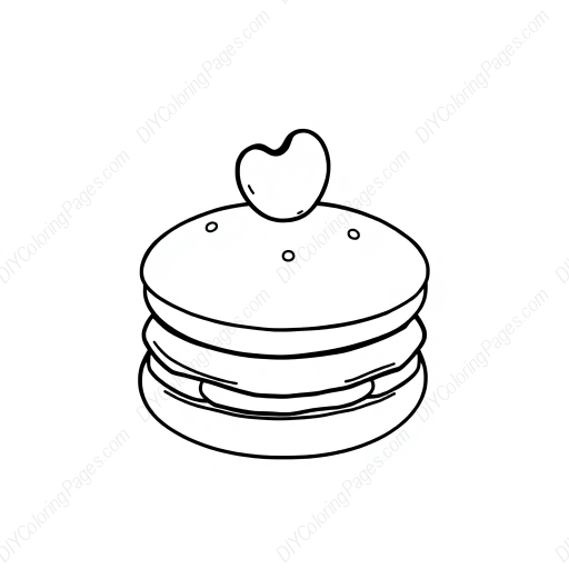 adorable macaron - adorable, macaron coloring page