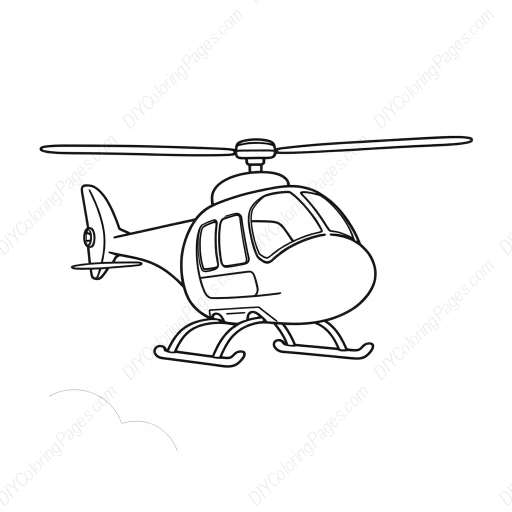 Free Printable helicopter flying - flying, helicopter Coloring Page for Kids and Adults - High Quality PDF & PNG Download