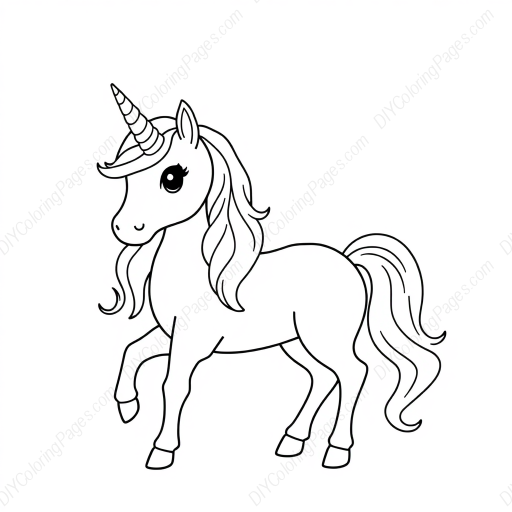 rainbow unicorn - rainbow, unicorn coloring page
