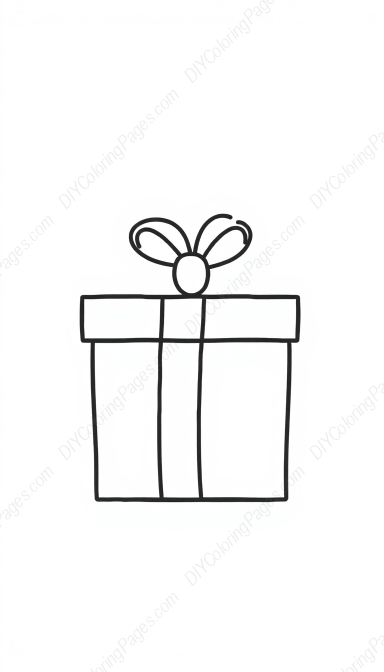 Free Printable gift box - gift box Coloring Page for Kids and Adults - High Quality PDF & PNG Download
