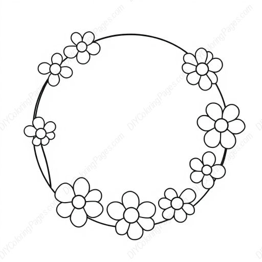 Free Printable floral frame - floral, frame Coloring Page for Kids and Adults - High Quality PDF & PNG Download