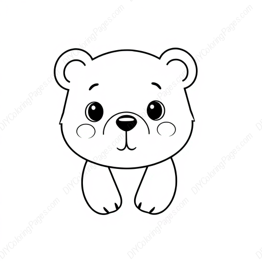 cute bear - cute, bear coloring page