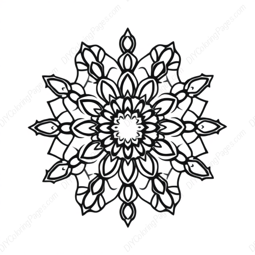 Free Printable complex mandala - mandala, pattern, design, complex Coloring Page for Kids and Adults - High Quality PDF & PNG Download
