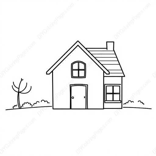 house - house coloring page