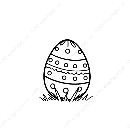 Free Printable decorated easter egg - easter egg, decorated Coloring Page for Kids and Adults - High Quality PDF & PNG Download