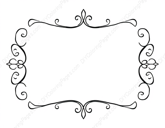 Free Printable ornamental frame Coloring Page for Kids and Adults - High Quality PDF & PNG Download