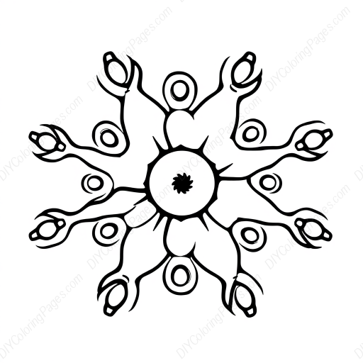 Free Printable fractal pattern - pattern, fractal Coloring Page for Kids and Adults - High Quality PDF & PNG Download