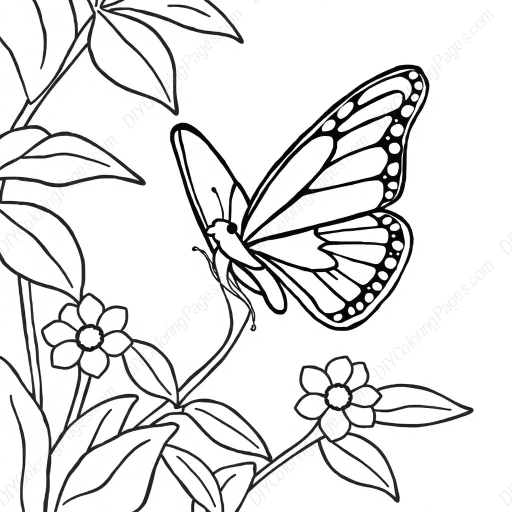 butterfly - butterfly coloring page