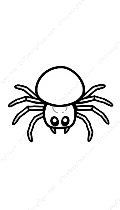 Free Printable spider detail - spider, detail Coloring Page for Kids and Adults - High Quality PDF & PNG Download