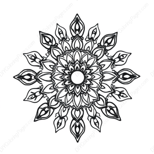 Free Printable mandala ornate - mandala, ornate Coloring Page for Kids and Adults - High Quality PDF & PNG Download
