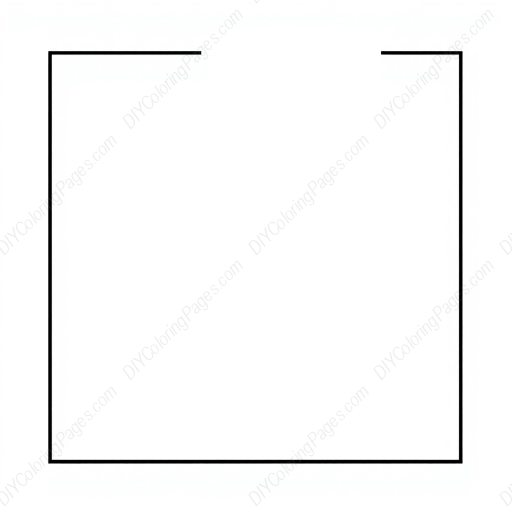 basic square - square, basic coloring page