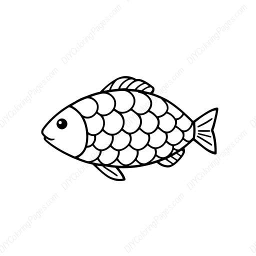 Free Printable fish scales - fish, scales Coloring Page for Kids and Adults - High Quality PDF & PNG Download