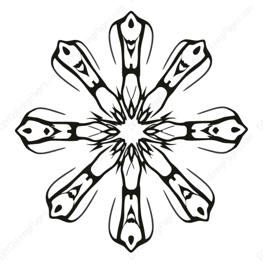 Free Printable kaleidoscope Coloring Page for Kids and Adults - High Quality PDF & PNG Download