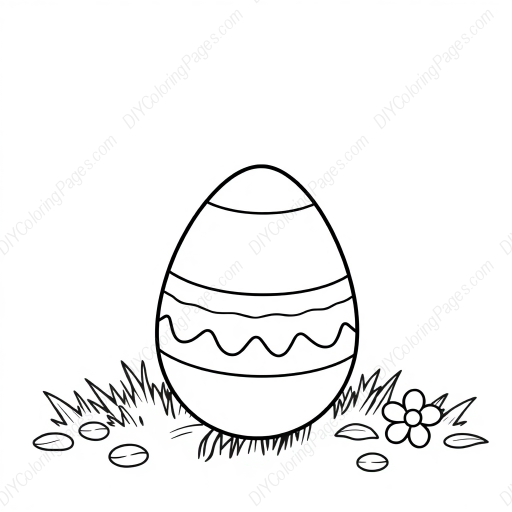 easter egg - easter egg. coloring page