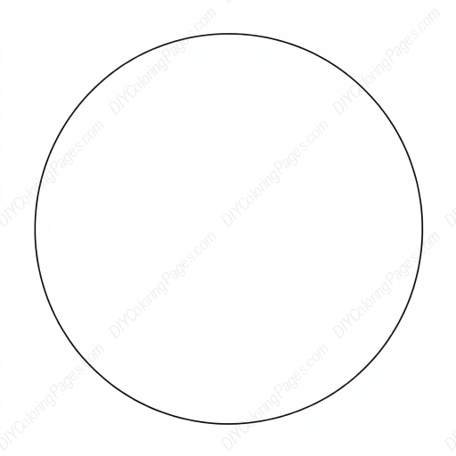 simple circle - circle, simple coloring page