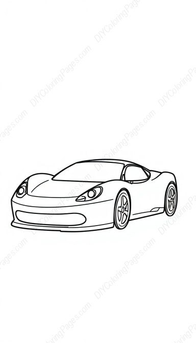 Free Printable red sports car - red, sports car Coloring Page for Kids and Adults - High Quality PDF & PNG Download