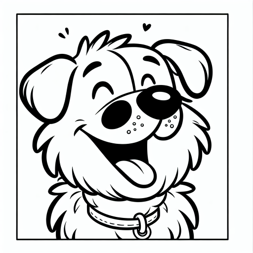 happy dog - happy, dog coloring page