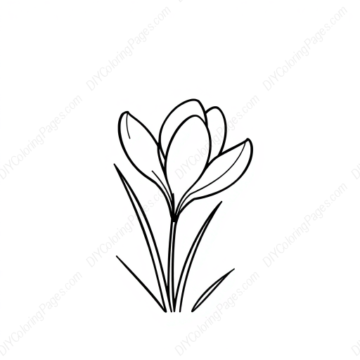 Free Printable crocus - crocus Coloring Page for Kids and Adults - High Quality PDF & PNG Download