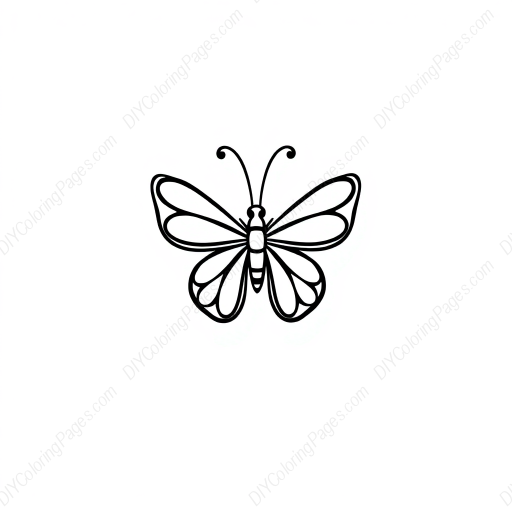 Free Printable butterfly - butterfly Coloring Page for Kids and Adults - High Quality PDF & PNG Download