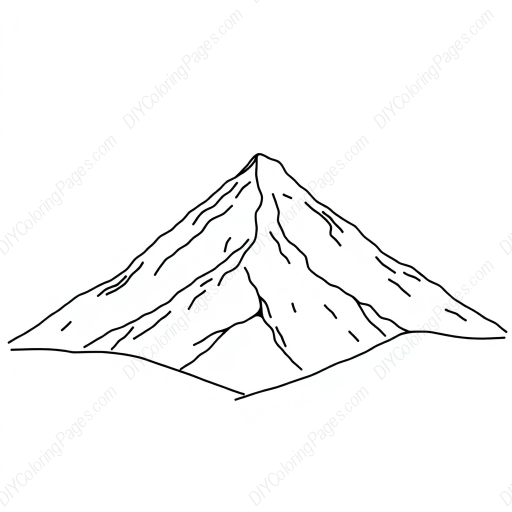Free Printable snow capped mountain - mountain, snow, capped Coloring Page for Kids and Adults - High Quality PDF & PNG Download