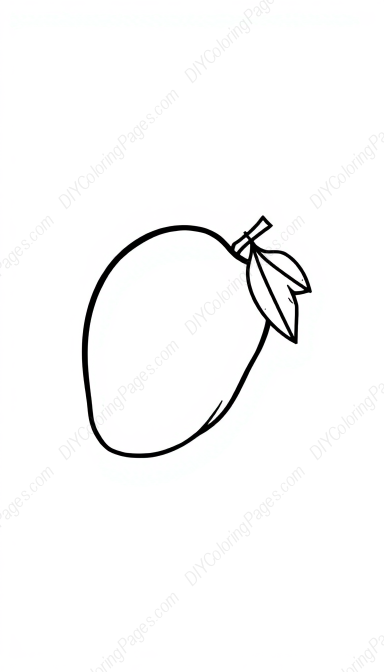Free Printable mango - mango Coloring Page for Kids and Adults - High Quality PDF & PNG Download