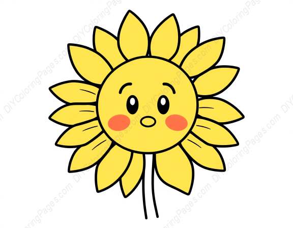 Free Printable sunflower face - face, sunflower Coloring Page for Kids and Adults - High Quality PDF & PNG Download