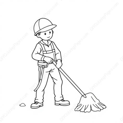 Free Printable street sweeper - street sweeper Coloring Page for Kids and Adults - High Quality PDF & PNG Download