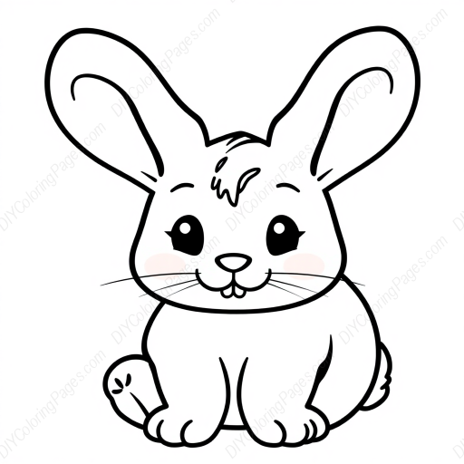 cute bunny - cute, bunny coloring page
