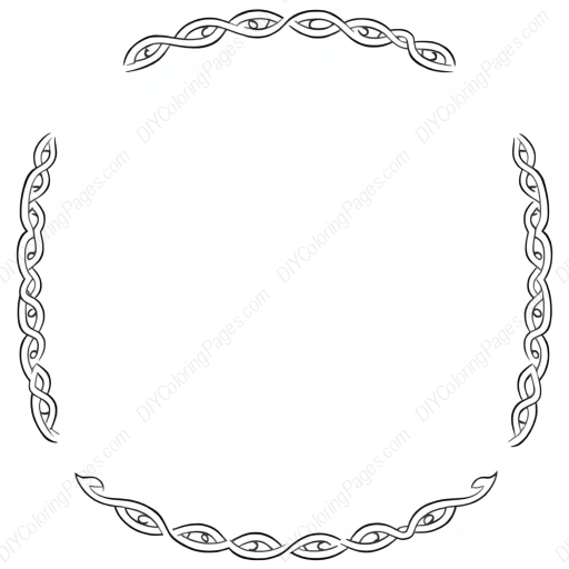 Free Printable celtic border - border, celtic Coloring Page for Kids and Adults - High Quality PDF & PNG Download