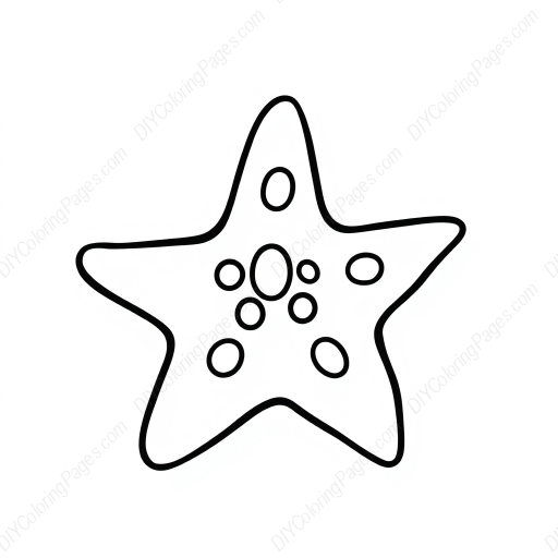 Free Printable starfish detail - detail, starfish Coloring Page for Kids and Adults - High Quality PDF & PNG Download