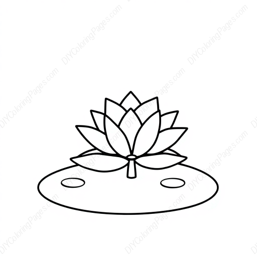 Free Printable lily pond - pond, lily Coloring Page for Kids and Adults - High Quality PDF & PNG Download