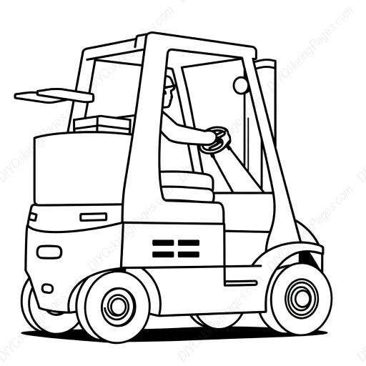 Free Printable forklift lifting - lifting, forklift Coloring Page for Kids and Adults - High Quality PDF & PNG Download