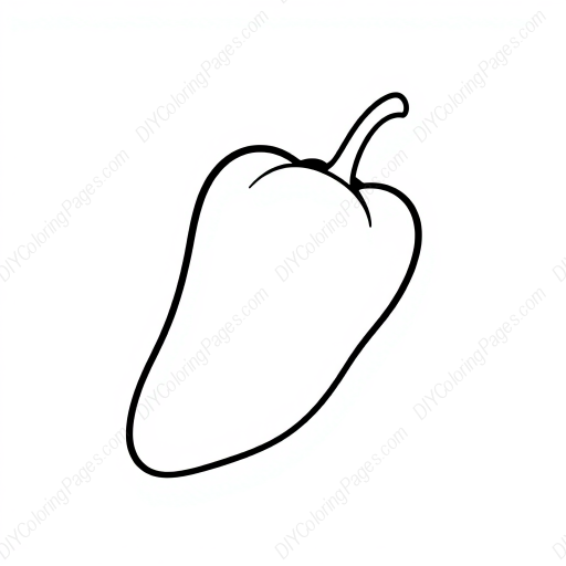 Free Printable pepper - pepper Coloring Page for Kids and Adults - High Quality PDF & PNG Download