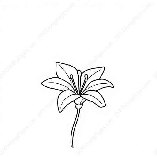 Free Printable white lily - white lily Coloring Page for Kids and Adults - High Quality PDF & PNG Download