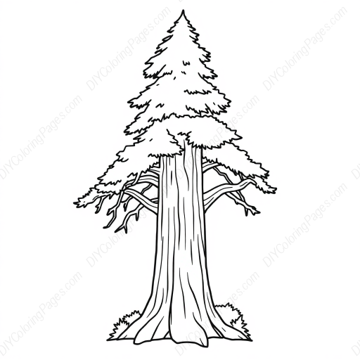 Free Printable redwood tree - redwood tree Coloring Page for Kids and Adults - High Quality PDF & PNG Download