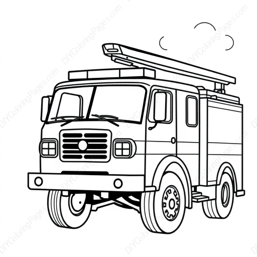 Free Printable fire truck responding - fire truck, responding Coloring Page for Kids and Adults - High Quality PDF & PNG Download