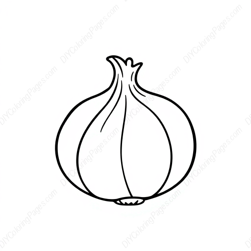 Free Printable onion - onion Coloring Page for Kids and Adults - High Quality PDF & PNG Download