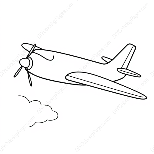 airplane - airplane coloring page