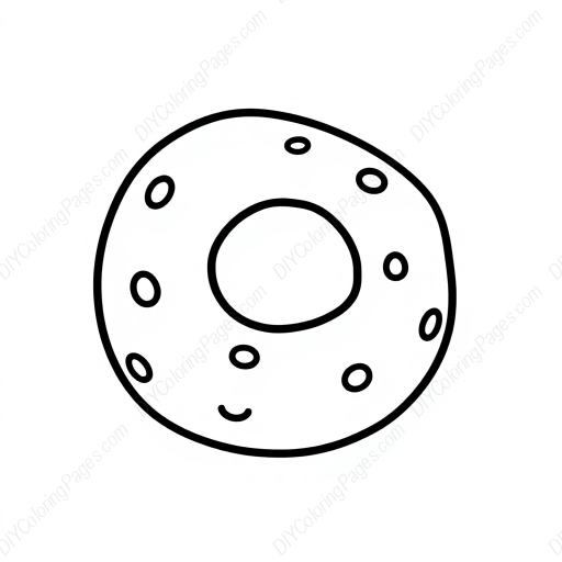 Free Printable bagel - bagel Coloring Page for Kids and Adults - High Quality PDF & PNG Download