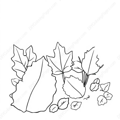 Free Printable fall foliage - foliage, fall Coloring Page for Kids and Adults - High Quality PDF & PNG Download