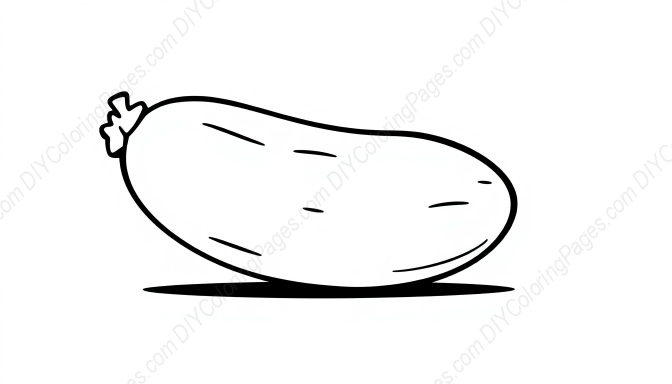 Free Printable zucchini - zucchini Coloring Page for Kids and Adults - High Quality PDF & PNG Download
